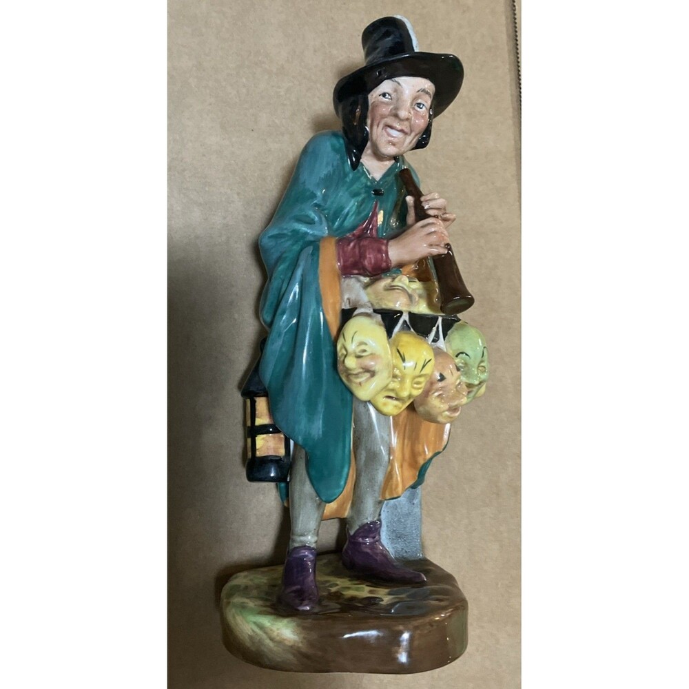Royal Doulton “The Mask Seller” HN2103 Figurine 1952 Hand-Painted 8.5” Tall 1980